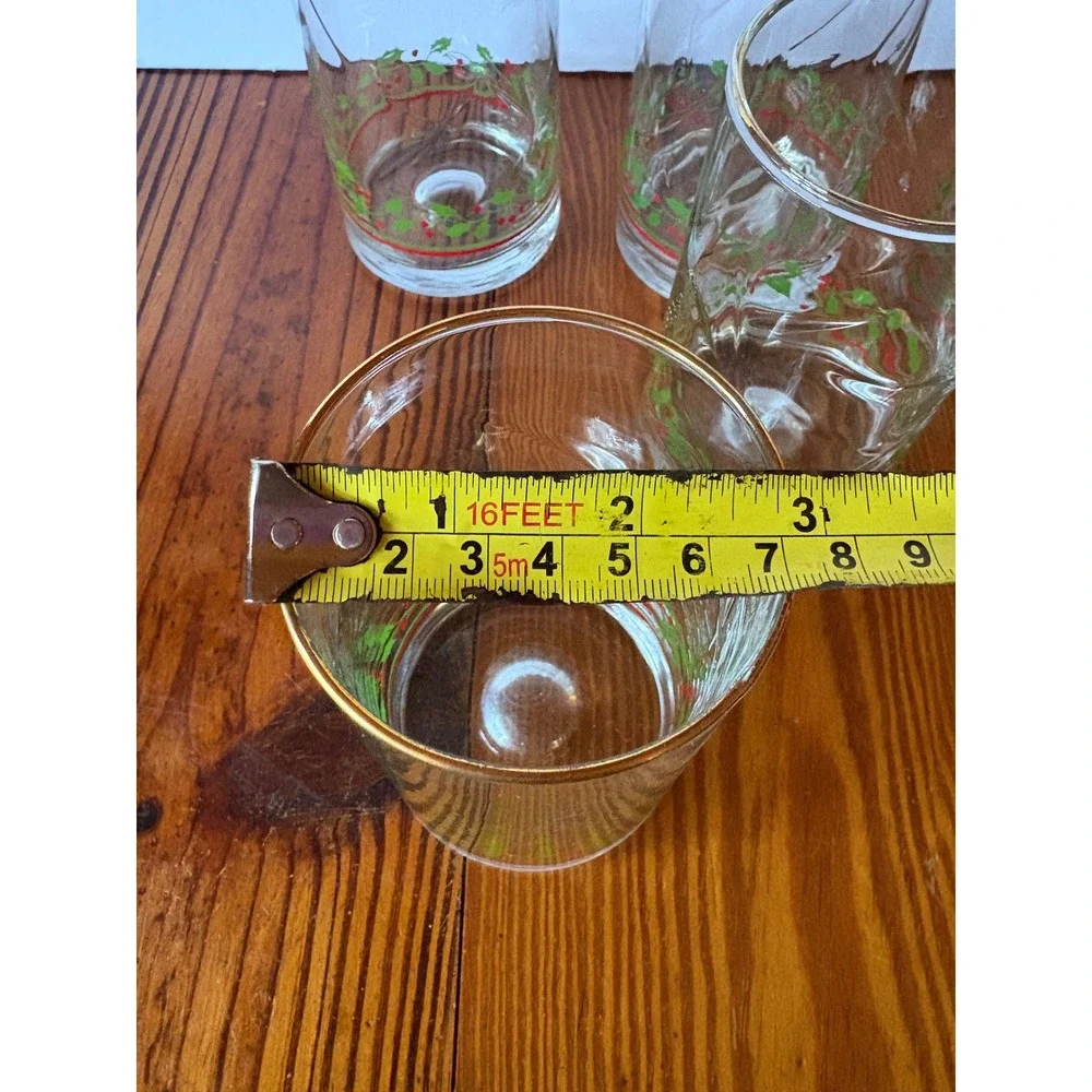 Arby's Christmas Collection Holly & Berry Tumblers Set of 4 Vintage Libbey 1990s - Picture 5 of 5
